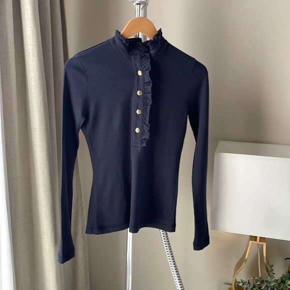 Tory Burch Navy Long Sleeve - Picture 1 of 4